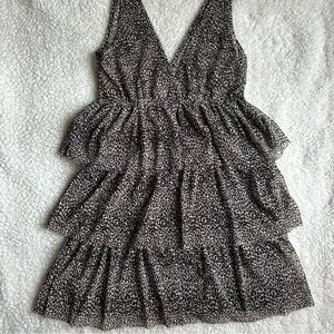 A’gaci Tiered leopard print dress